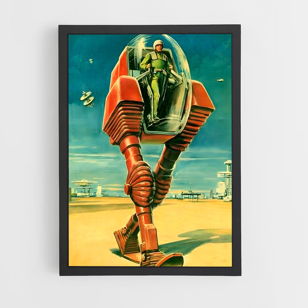 Poster Retro futurisme captivant – affiche Espace rétro (vue 2)